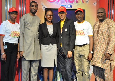 L-r: Mrs Wande Oluwasegunfunmi, head of Marketing, Nutricima Limited, Mr. Fidelis Ajibogun, assistant director/coordinator, Lagos Zonal Office of National Lottery Regulatory Commission, Gbemi Ajibose, assistant manager, Legal, Lagos State Lotteries, Ifedayo Olarinde, e-raffle draw presenter, Category Marketing Manager (Standard Milk) and Prince Emmanuel Jeminiwa, director, Regulation & Monitoring, National Lottery Regulatory Commission, at the first e-raffle draw of Nutricima Mega Cash Consumer Promo held
